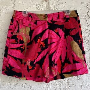 J. CREW Re-Imagined Eco Shorts Pink Floral Cotton Bermuda Womens Size 8